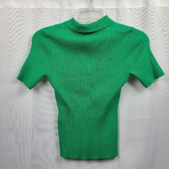 Avec Les-Fillies Green Polo Sweater Shirt Women's XS NWT - Picture 2 of 4